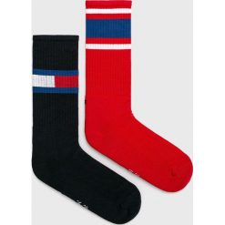 Tommy Hilfiger - Skarpetki (2-pack). Szare skarpetki dziewczęce TOMMY HILFIGER, bez wzorów, z elastanu. W wyprzedaży za 39,90 zł.