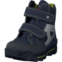 Botki "Frisco" w kolorze granatowym. Niebieskie buciki niemowlęce Pepino, z materiału, bez zapięcia. W wyprzedaży za 169,95 zł.