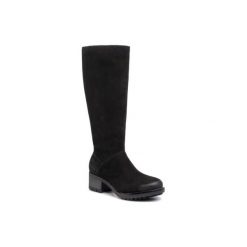 LASOCKI SM-A052. Czarne kozaki damskie Lasocki, ze skóry, bez obcasa, bez zapięcia. Za 399,99 zł.