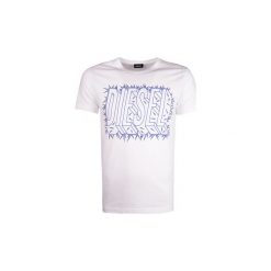 T-shirty z krótkim rękawem Diesel 00SCQ8 0091B / T-Diego-SL. Białe t-shirty męskie Diesel, s, bez wzorów, bez kołnierzyka, krótkie. Za 129,00 zł.
