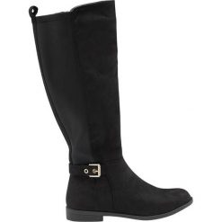 Duffy Kozaki ze stretchem czarny female czarny 41. Czarne kozaki damskie Duffy, z syntetyku, bez obcasa, z paskami. Za 329,00 zł.