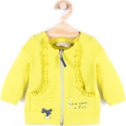 Bluza. Zielone bluzy niemowlęce marki PRINCESS, z aplikacjami, z bawełny, z długim rękawem, długie. Za 39,90 zł.