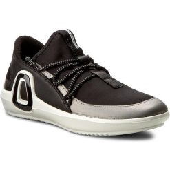 Półbuty ECCO - Intrinsic 3 83953351707 Black/Black. Czarne półbuty damskie ecco, bez wzorów, ze skóry ekologicznej, bez obcasa, na płaskiej podeszwie, bez zapięcia. W wyprzedaży za 269,00 zł.