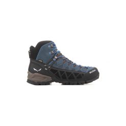 Buty Salewa MS ALP FLOW MID GTX 63424-0940. Niebieskie buty trekkingowe męskie marki Salewa, bez zapięcia, trekkingowe. Za 709,10 zł.
