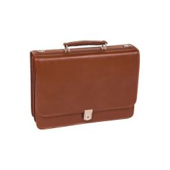 Teczka MCKLEIN Lexington 17 cali Brazowy. Pomarańczowe torby męskie skórzane Mcklein, w paski, ze skóry, eleganckie. Za 858,99 zł.