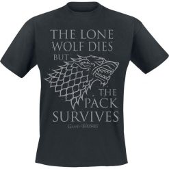 Gra o Tron The Lone Wolf Dies T-Shirt czarny. Czarne koszulki męskie marki Gra o Tron, xl, bez wzorów, bez kołnierzyka. Za 89,90 zł.