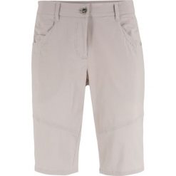 Bermudy ze stretchem bonprix szary kamienisty. Szare szorty damskie bonprix. Za 49,99 zł.