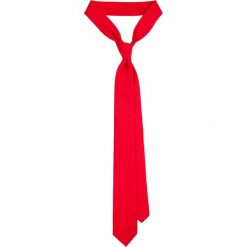 Krawat Czerwony. Czerwone krawaty męskie LANCERTO, bez wzorów, z tkaniny, eleganckie. W wyprzedaży za 49,90 zł.