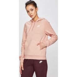 Nike - Bluza. Różowe bluzy damskie Nike, s, z nadrukiem, z bawełny, bez rękawów, z kapturem. Za 219,90 zł.