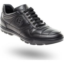 SNEAKERSY BALDININI. Czarne sneakersy męskie Baldinini, z okrągłym noskiem, na sznurówki. Za 809,50 zł.