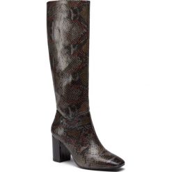 Kozaki GIOSEPPO - 60557 Grey. Szare kozaki damskie Gioseppo, ze skóry ekologicznej, przed kolano, na wysokim obcasie, na obcasie, bez zapięcia. Za 399,00 zł.