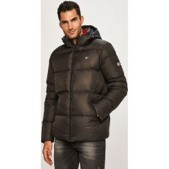 Tommy Jeans - Kurtka puchowa. Żółte płaszcze męskie Tommy Jeans, m, bez wzorów, z elastanu, krótkie, z kapturem. Za 899,90 zł.