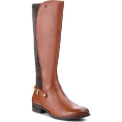 Oficerki CAPRICE - 9-25521-21 Cognac Nappa 303. Brązowe buty zimowe damskie Caprice, z materiału, przed kolano, na wysokim obcasie. Za 519,90 zł.