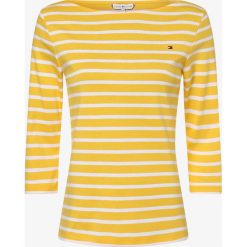 Tommy Hilfiger - Koszulka damska, żółty. Żółte koszulki damskie TOMMY HILFIGER, s, w paski, eleganckie, bez kołnierzyka. Za 229,95 zł.