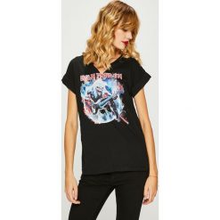 Medicine - Top Music Wall. Czarne bluzki damskie MEDICINE, s, z nadrukiem, z bawełny, bez kołnierzyka. Za 59,90 zł.