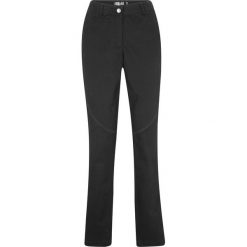 Spodnie chino ze szwami dzielącymi bonprix czarny twill. Czarne spodnie damskie bonprix, w paski. Za 109,99 zł.