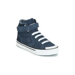Buty Dziecko Converse PRO BLAZE STRAP SPACE RIDE SUEDE HI. Niebieskie trampki dziewczęce Converse, bez wzorów, bez zapięcia. Za 249,00 zł.