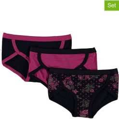 Majtki (3 pary) w kolorze fioletowo-granatowym. Różowe majtki dziewczęce Schiesser Girls. W wyprzedaży za 39,95 zł.