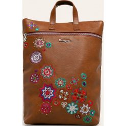 Desigual - Plecak. Pomarańczowe plecaki damskie Desigual, z nadrukiem, z poliesteru. W wyprzedaży za 219,90 zł.