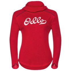 Odlo Koszulka tech. Odlo Shirt l/s with Facemask KATHARINA WARM - 530011 - 530011/30344/S. Czerwone t-shirty damskie marki Odlo, s. Za 196,12 zł.