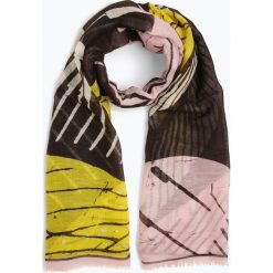 Marc Cain Collections - Szalik damski z domieszką lnu i jedwabiu, czarny. Czarne szaliki damskie marki Marc Cain Collections, bez wzorów. Za 699,95 zł.