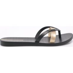 Ipanema - Japonki. Czarne klapki damskie marki Ipanema, bez wzorów, z materiału, bez obcasa. Za 59,90 zł.