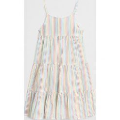 Mango Kids - Sukienka dziecięca Ande 110-164 cm. Białe sukienki dziewczęce Mango Kids, bez wzorów, z bawełny, bez rękawów, midi, rozkloszowane. W wyprzedaży za 69,99 zł.