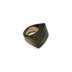 InspiRING Flat Agat Dymny rozmiar 14. Czarne pierścionki damskie marki Brazi druse jewelry, z agatem. Za 240,00 zł.