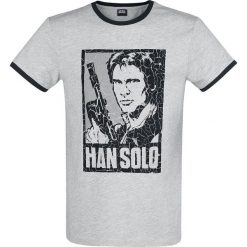 T-shirty męskie: Star Wars Han Solo T-Shirt jasnoszary melanż/czarna