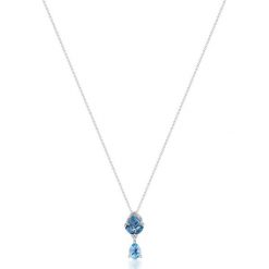 Wisiorek Srebrny - srebro 925, Topaz swiss blue,topaz london blue. Szare zawieszki damskie W.KRUK, z topazem, srebrne. Za 249,00 zł.