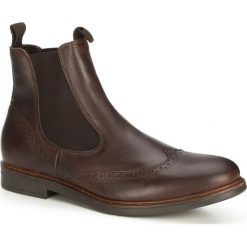 Buty męskie. Pomarańczowe sztyblety męskie Wittchen, na jesień, ze skóry, bez zapięcia. W wyprzedaży za 379,90 zł.