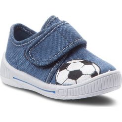 Kapcie SUPERFIT - 8-00247-87 Water. Niebieskie sandały chłopięce Superfit, z tworzywa sztucznego, bez zapięcia. Za 109,00 zł.