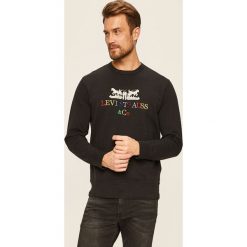 Levi's - Bluza. Czarne bluzy męskie s, z nadrukiem, z bawełny, z okrągłym kołnierzem. W wyprzedaży za 199,90 zł.