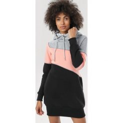 Różowa Bluza Morgavere. Różowe bluzy damskie Born2be, xl, bez wzorów, bez rękawów, z kapturem. Za 119,99 zł.