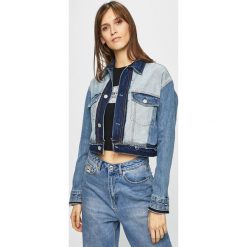 Tommy Jeans - Kurtka. Niebieskie kurtki damskie Tommy Jeans, s, bez wzorów, z bawełny, długie. W wyprzedaży za 379,90 zł.