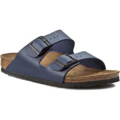 Klapki BIRKENSTOCK - Arizona 051753 Blau. Niebieskie klapki damskie Birkenstock, bez wzorów, ze skóry ekologicznej, bez obcasa. Za 269,00 zł.