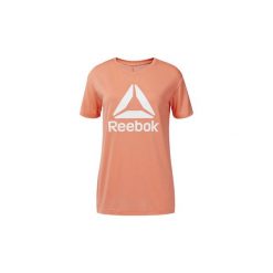 T-shirty z krótkim rękawem Reebok Sport Koszulka WOR Logo. Różowe topy sportowe damskie marki Reebok Sport, s, bez wzorów, bez kołnierzyka, z krótkim rękawem, krótkie, bez kaptura. Za 99,95 zł.