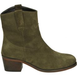 Botki - 61615001 S GR. Szare botki damskie na zamek Venezia, ze skóry. Za 239,00 zł.