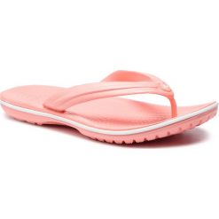 Japonki CROCS - Crocband Flip 11033 Melon/White. Różowe klapki damskie Crocs, bez wzorów, z tworzywa sztucznego, bez obcasa. W wyprzedaży za 99,00 zł.