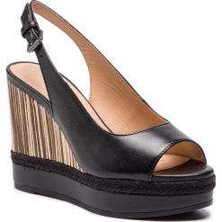 Espadryle GEOX - D Yulimar A D92CFA 00043 C9999 Black. Czarne espadryle damskie Geox, bez wzorów, ze skóry, bez obcasa, na obcasie. W wyprzedaży za 379,00 zł.