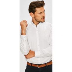 Lacoste - Koszula. Szare koszule męskie na spinki Lacoste, l, z bawełny, button down, z długim rękawem. W wyprzedaży za 369,90 zł.