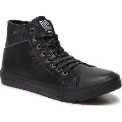 Trampki BIG STAR - EE174102 Black. Czarne półbuty męskie BIG STAR, na co dzień, bez wzorów, z gumy, retro, bez zapięcia. W wyprzedaży za 129,00 zł.