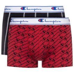 Komplet 2 par bokserek Champion Logo CH00081W. Bokserki męskie Champion, bez wzorów, z elastanu. Za 119,00 zł.