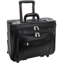 Walizka MCKLEIN 84665 Sheridan 17 cali Czarny. Czarne torby męskie skórzane Mcklein, w paski, z neoprenu, eleganckie, na ramię, duże. Za 1747,99 zł.