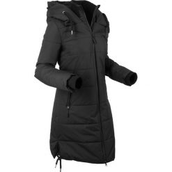 Płaszcz pikowany outdoorowy bonprix czarny. Czarne płaszcze damskie bonprix. Za 319,99 zł.