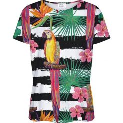 Colour Pleasure Koszulka damska CP-030 188 biało-czarna r. XXXL/XXXXL. Czarne bluzki damskie marki Colour pleasure. Za 70,35 zł.