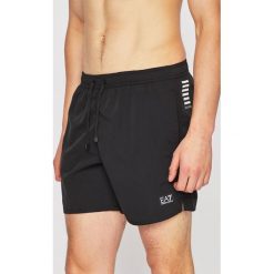 EA7 Emporio Armani - Kąpielówki. Niebieskie kąpielówki męskie EA7 Emporio Armani, s, bez wzorów, z poliesteru. W wyprzedaży za 179,90 zł.