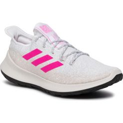 Buty adidas - SenseBOUNCE + W G27237 Ftwwht/Shopnk/Greone. Czerwone buty sportowe damskie Adidas, bez wzorów, z tworzywa sztucznego, sportowe, do biegania. W wyprzedaży za 249,00 zł.