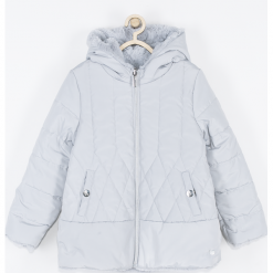 Kurtka. Szare kurtki dziewczęce marki OWL, na zimę, z poliesteru, eleganckie, długie. Za 139,90 zł.
