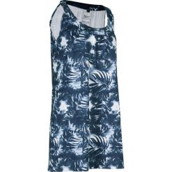 Sukienka sportowa + legginsy rybaczki, kompl 2-częściowy bonprix ciemnoniebieski batikowy. Niebieskie rybaczki damskie bonprix, z nadrukiem. Za 99,99 zł.